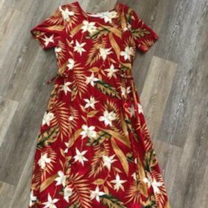 3/$12 Beautiful Vintage Red summer dress size M